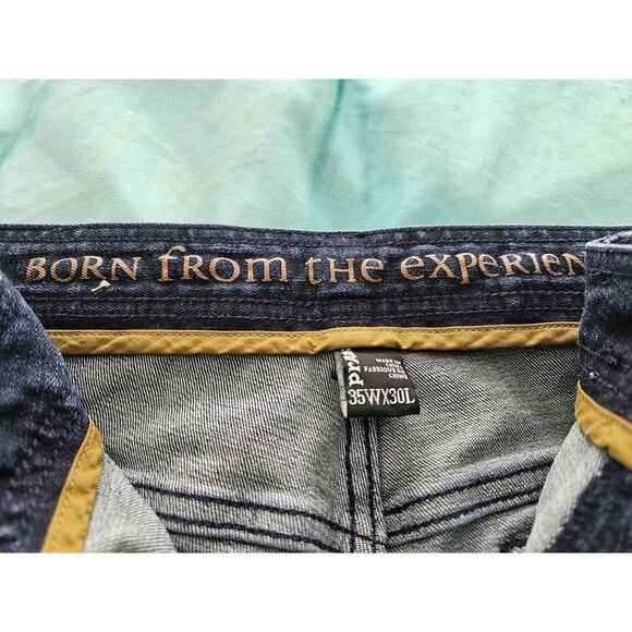 Prana Jeans Mens 35x30 Blue Denim Outdoor Casual Pockets Hiking - Picture 5 of 6
